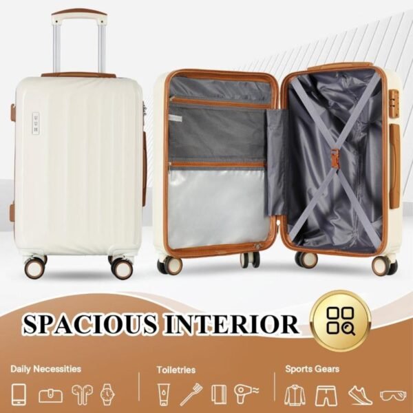 UUH Luggage Sets with TSA Locks – 3/4/6/7/8/9-Piece Suitcase Sets for Family Travel & Moving - Image 4