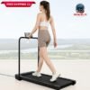 2.0HP Foldable Walking Pad Treadmill ?C Quiet Under-Desk Running Machine with Handlebar, LED Display & Remote, Slim Portable Design for Home & Office