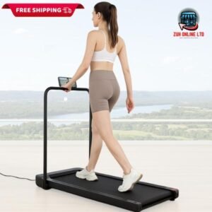 2.0HP Foldable Walking Pad Treadmill ?C Quiet Under-Desk Running Machine with Handlebar, LED Display & Remote, Slim Portable Design for Home & Office