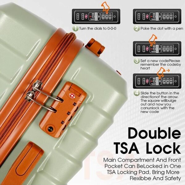 UUH Luggage Sets with TSA Locks – 3/4/6/7/8/9-Piece Suitcase Sets for Family Travel & Moving - Image 3